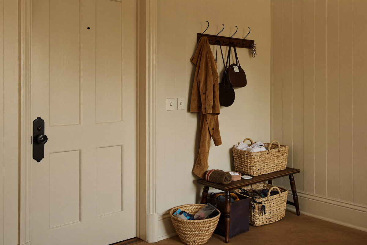 A tidy landing zone by the front door