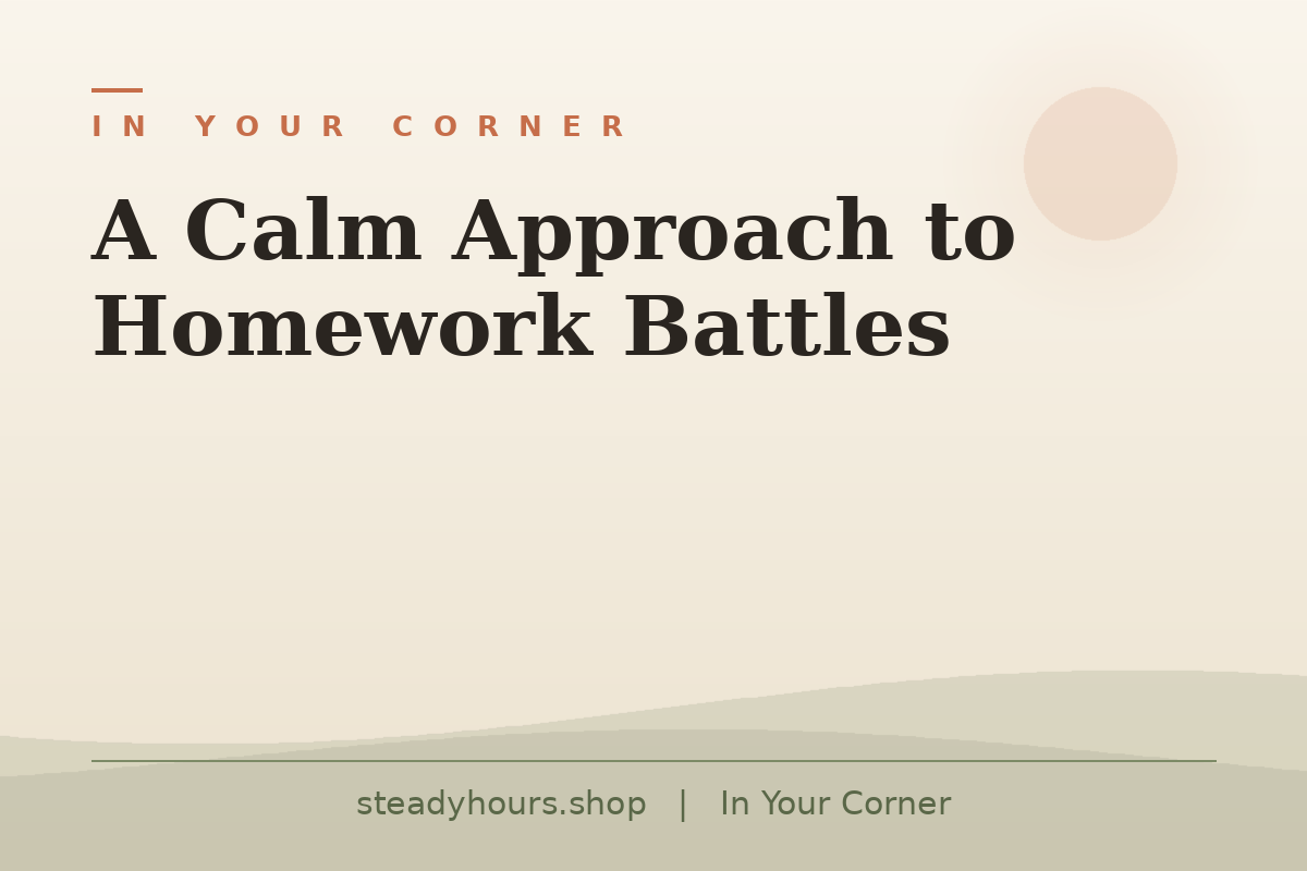 A Calm Approach to Homework Battles — In Your Corner, steadyhours.shop
