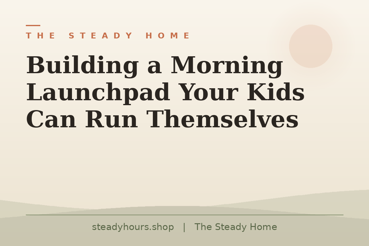 Building a Morning Launchpad Your Kids Can Run Themselves — The Steady Home, steadyhours.shop