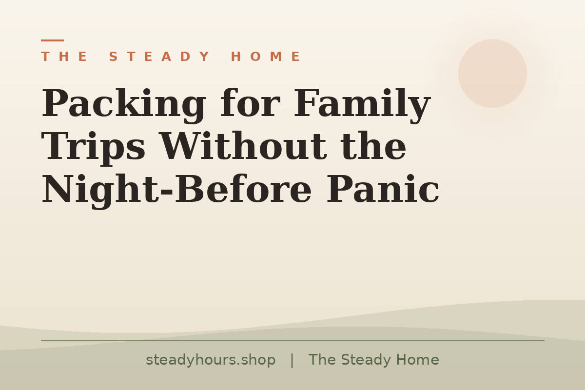 Packing for Family Trips Without the Night-Before Panic — The Steady Home, steadyhours.shop