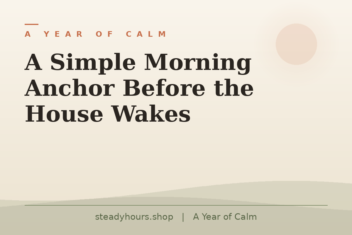 A Simple Morning Anchor Before the House Wakes — A Year of Calm, steadyhours.shop