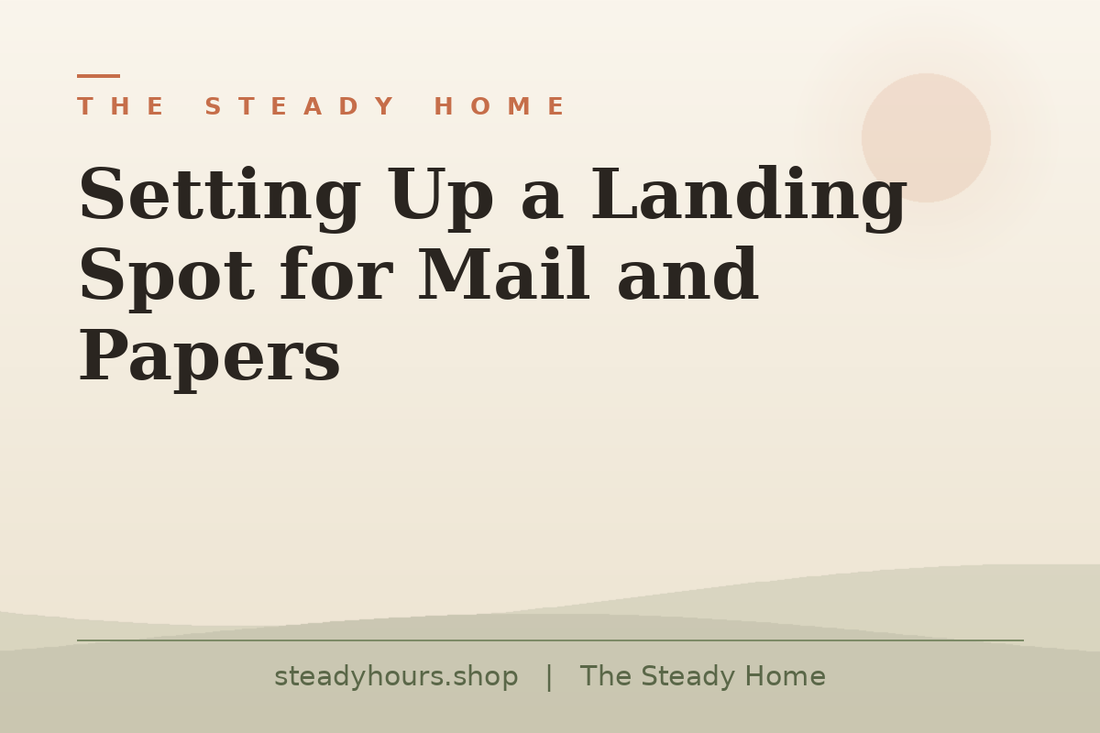 Setting Up a Landing Spot for Mail and Papers — The Steady Home, steadyhours.shop