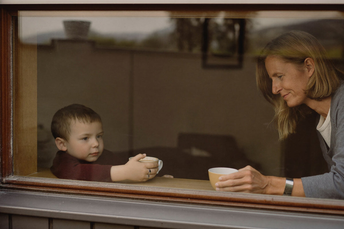 A quiet moment for a tired parent
