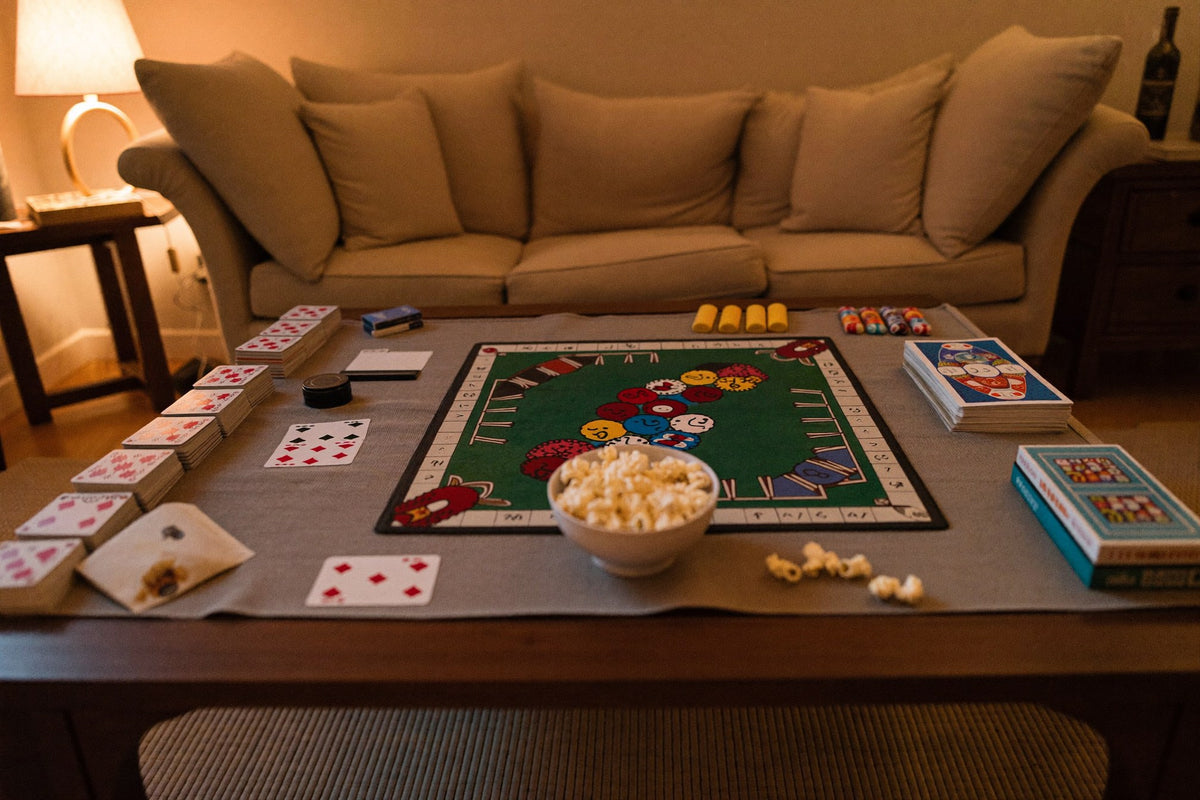 A cozy family game night