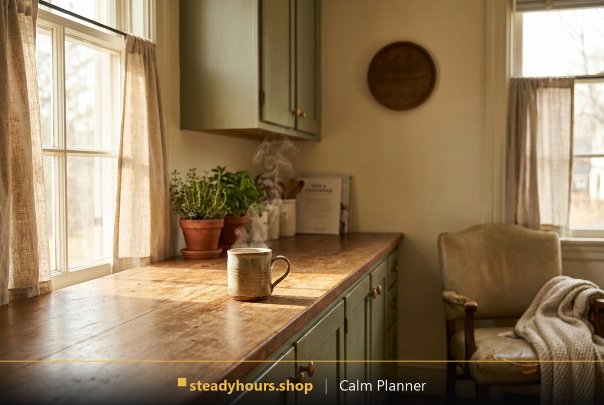 A calm morning routine - steadyhours.shop Calm Planner